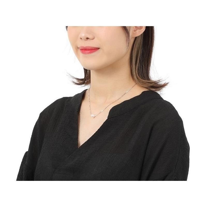 あこや 真珠 本真珠 アコヤ真珠 パール SV スルー ネックレス ホワイト
