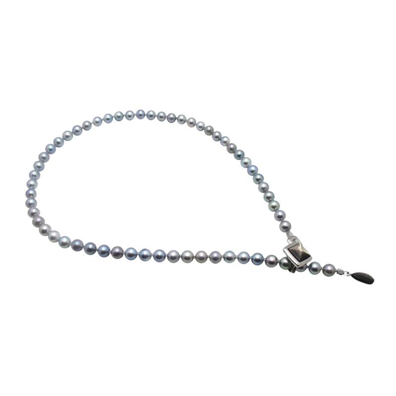 グレーカラーあこや真珠 ネックレス 7.0-7.5mm あこや 本真珠 パール
