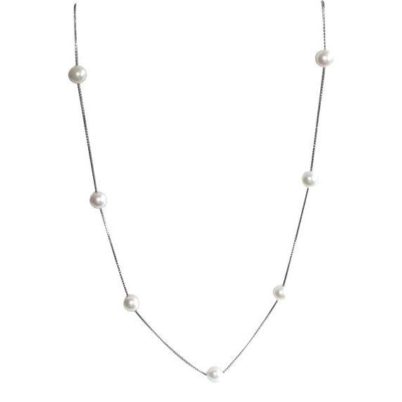 あこや 真珠 本真珠 アコヤ真珠 パール SV ステーション ネックレス  