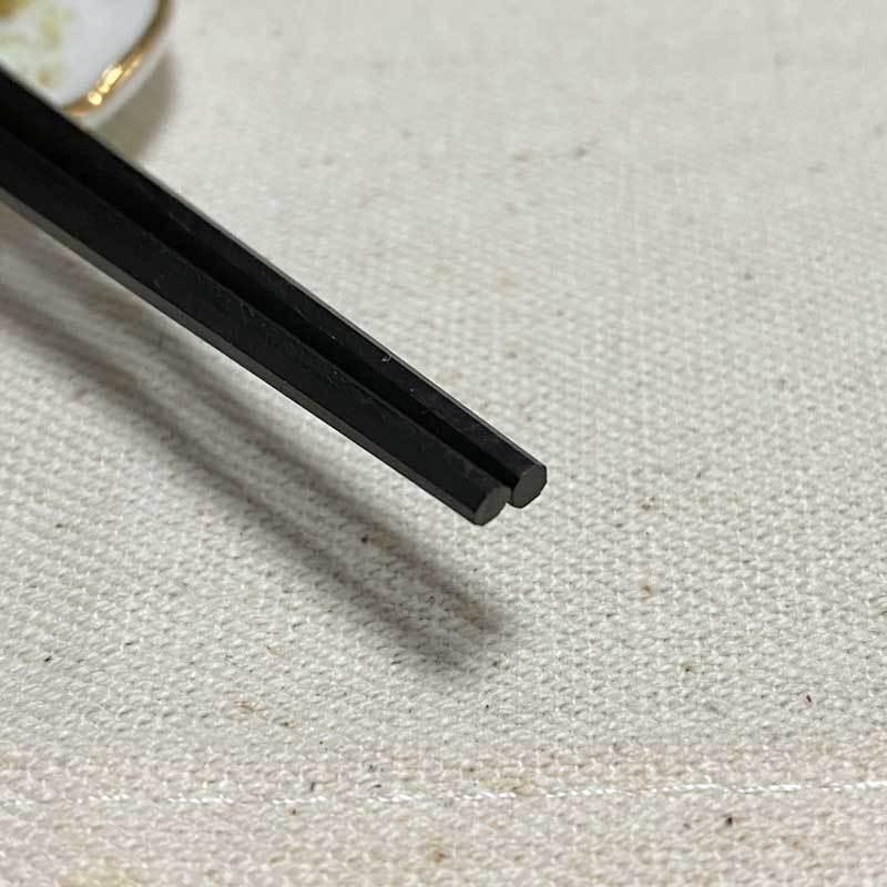 青黒檀 太 八角箸 先八角 天平 24cm　箸　お箸　箸高級　高級箸　高級箸男性用　プレゼント　おしゃれ つかみやすい箸　贈り物用　 |  | 02