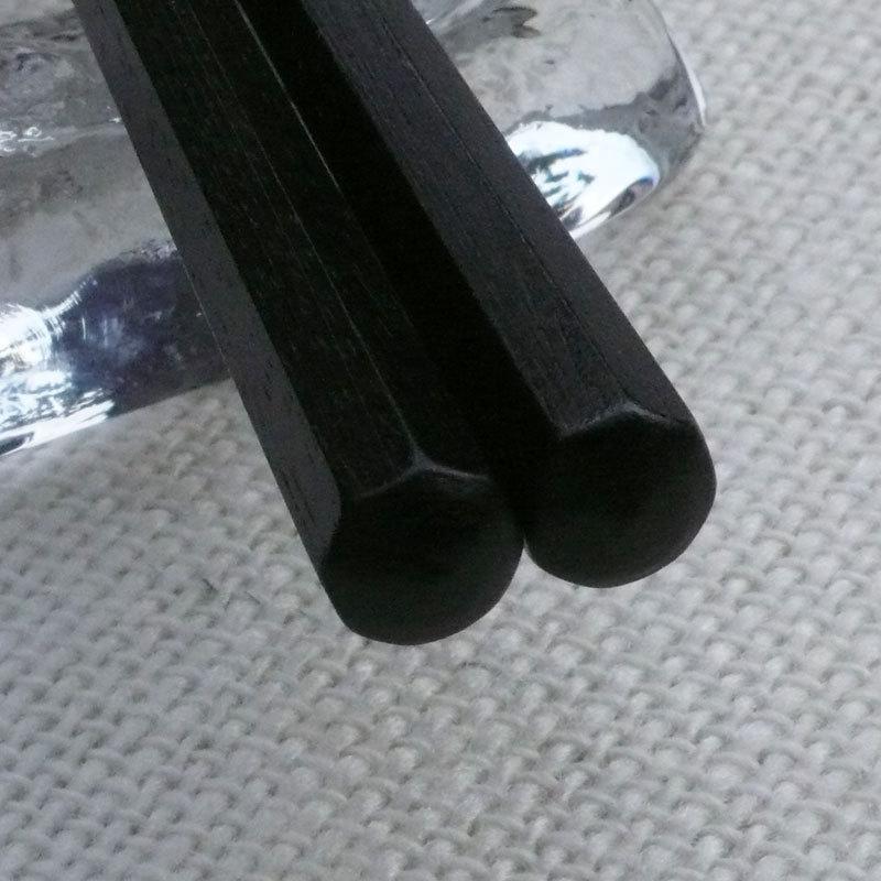 お箸 おしゃれ セット 黒檀極太 八角箸 先四角 天平 (全長24cm