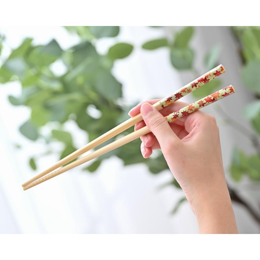 箸 箸セット 塗箸 白竹 花柄アソート 10膳 セット / 竹 食洗機対応