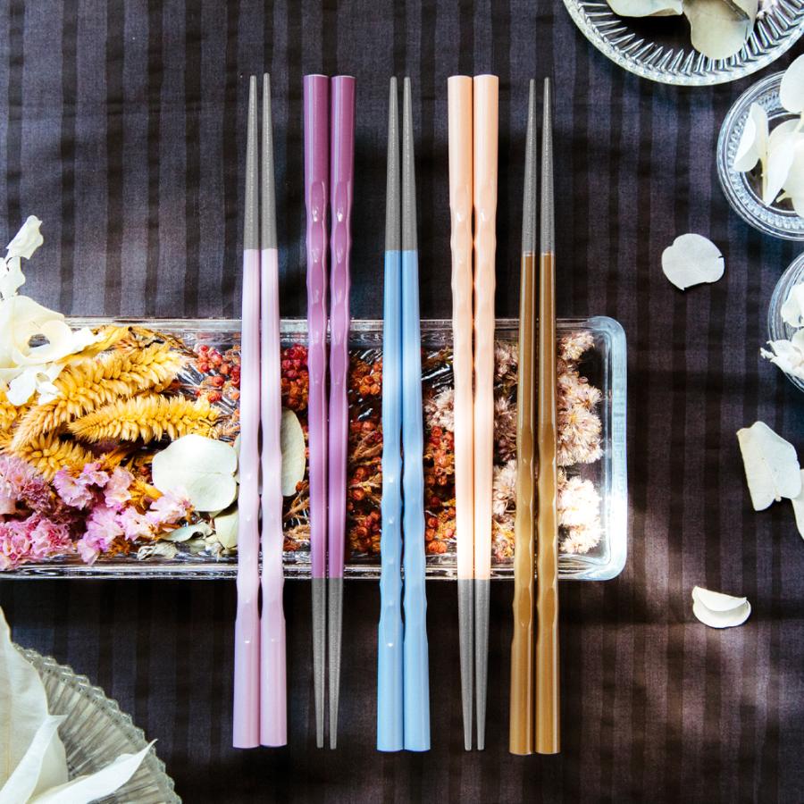 箸 箸セット 食洗機対応 もちやすい 木彫り箸 アースカラー 5膳セット