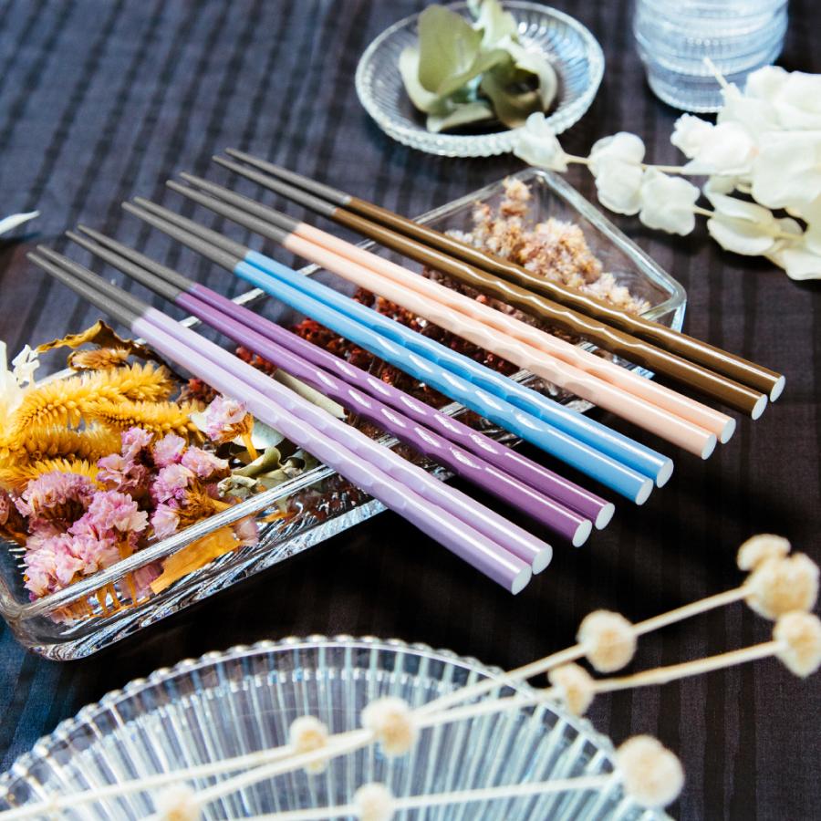 箸 箸セット 食洗機対応 もちやすい 木彫り箸 アースカラー 5膳セット