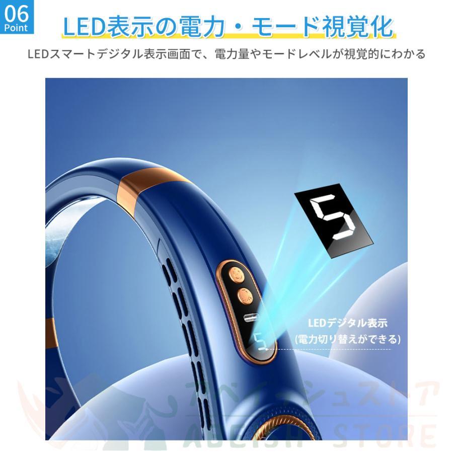 ネッククーラー 首掛け扇風機 18° 5000mAh 5段階風量 大容量 静音 軽量
