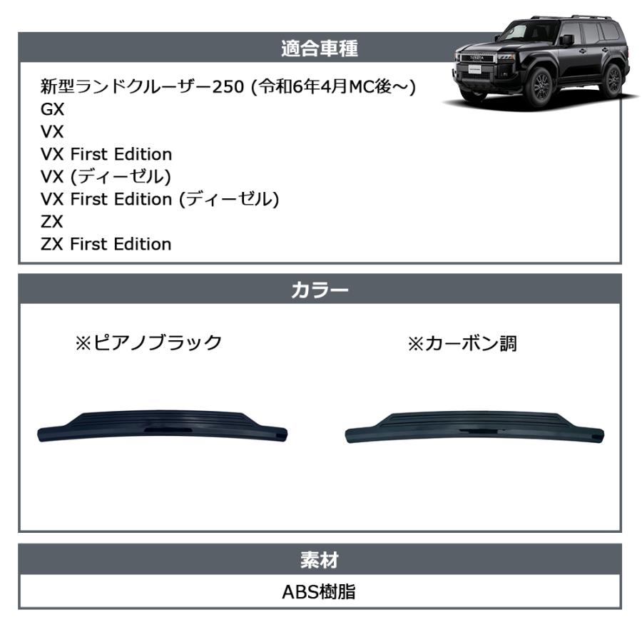 新型 ランドクルーザー 250 LC250 バックドアガーニッシュ 1P