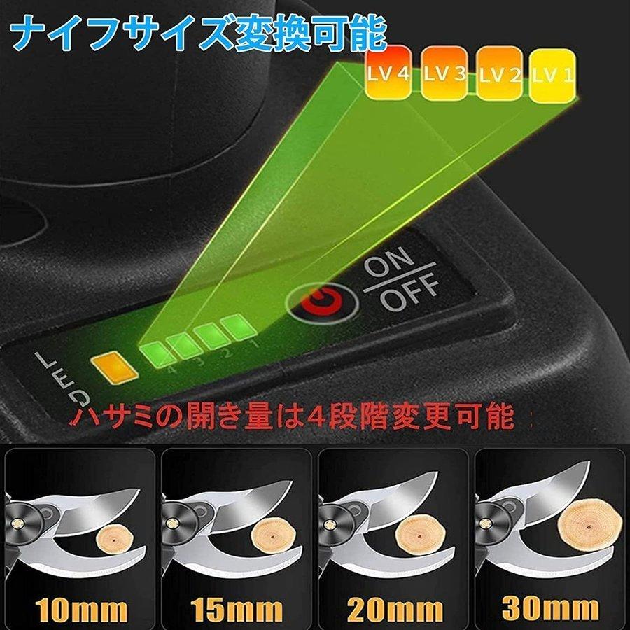 2個バッテリー付属】剪定ばさみ 充電式 電気剪定ばさみ コードレス