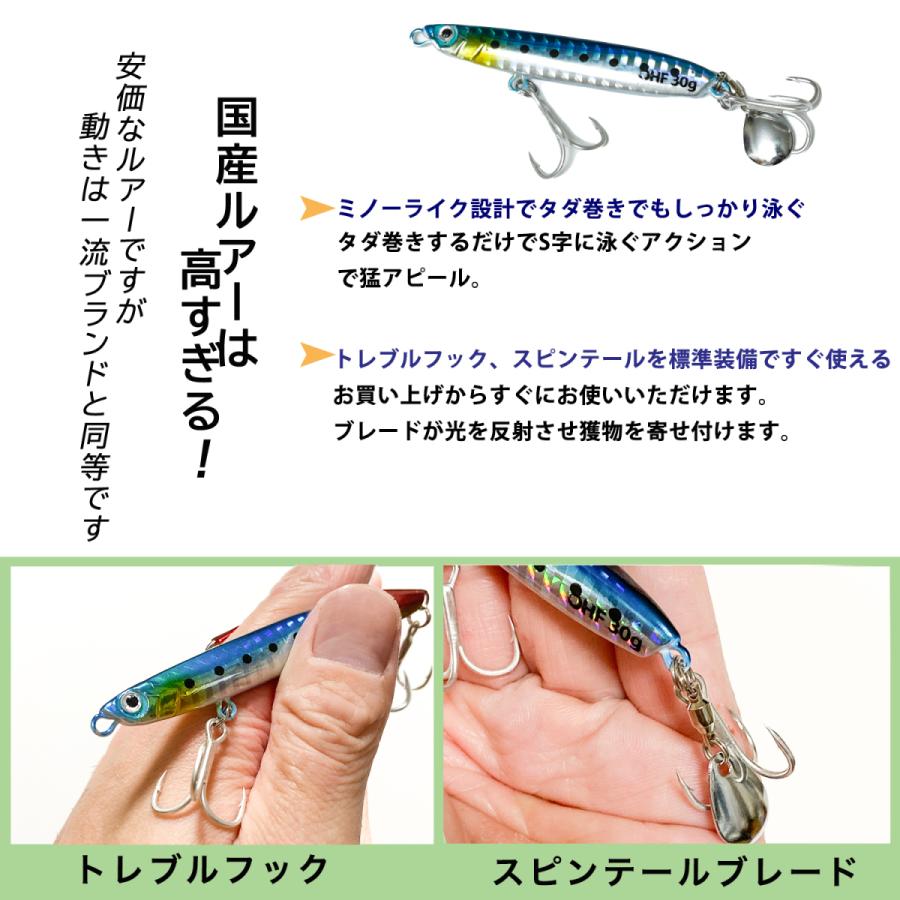 メタルジグ セット 25g 5個セット サーフ スピンテールジグ ケース付き