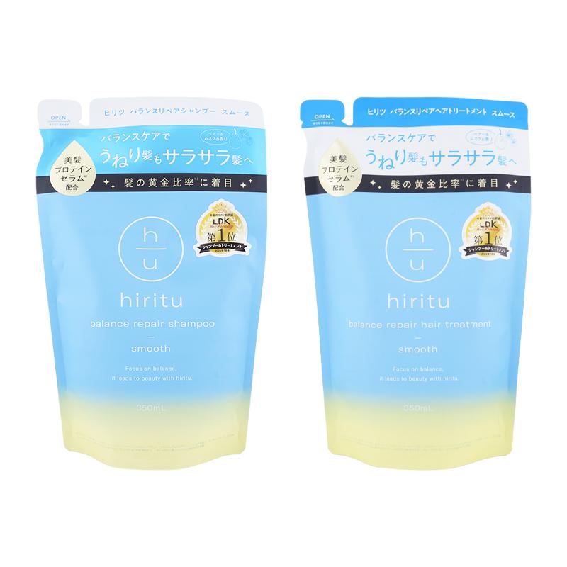 [セット]hiritu ヒリツ バランスリペアシャンプー ヘアトリートメント 詰め替え 350mL コンディショナー レフィル ヘアケア ダメージ補修[ギフトラッピング対応] の商品画像