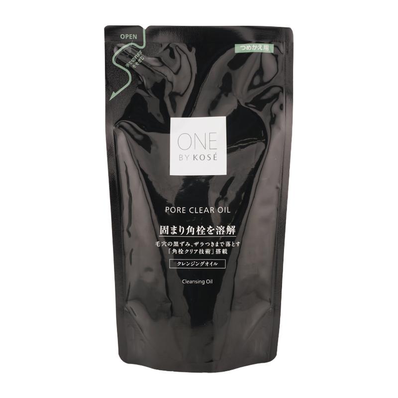 ONE BY KOSE ポアクリア オイル つめかえ用 160mL グリーンフローラルの香り メイク落とし クレンジングオイル W洗顔不要 [ギフトラッピング対応]（Yahoo!・ダイキヤフー店）
