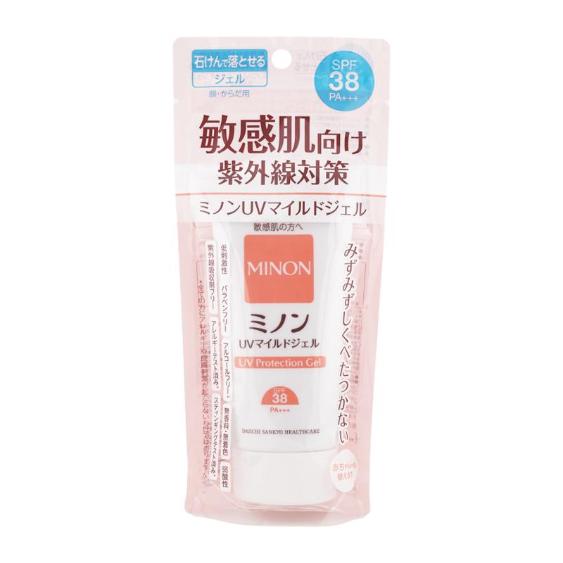 MINON ミノン UVマイルドジェル 70g SPF38 PA+++ 紫外線吸収剤フリー 低刺激性 無香料 無着色 [ギフトラッピング対応]（Yahoo!・ダイキヤフー店）