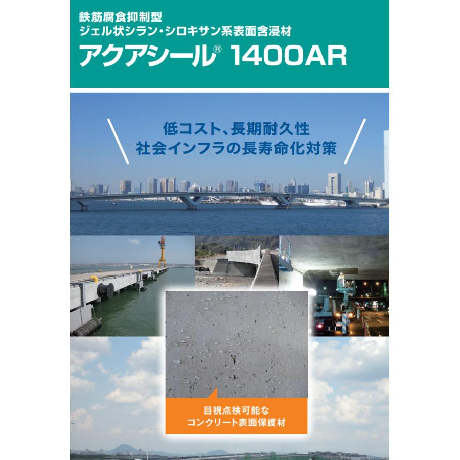 アクアシール1400 10kg(約50平米/1回塗り) コンクリート 塩害 凍害 
