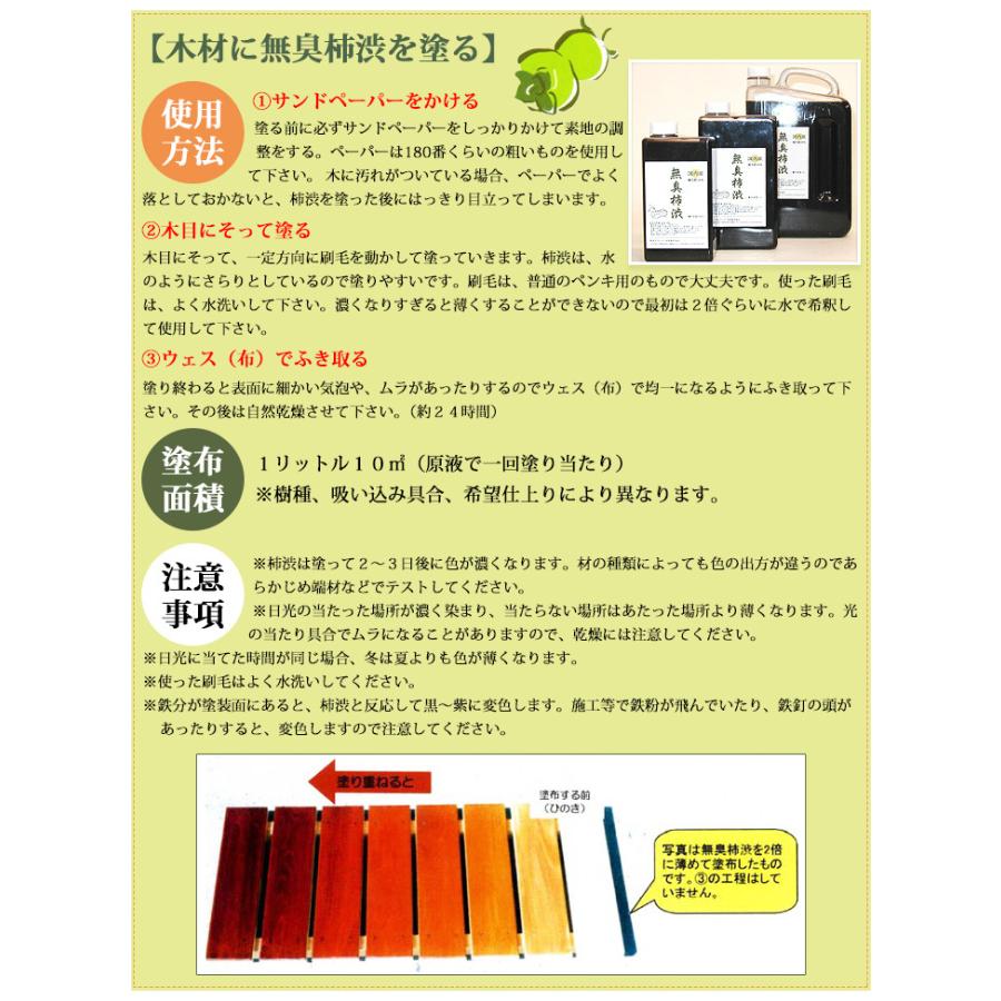 無臭柿渋 1L(1リットル) 天然の青柿からできた100%天然素材の無臭柿渋/ターナー色彩 :c011-0002:大橋塗料 ヤフー店 - 通販 - Yahoo!ショッピング 無臭柿渋 1L(1リットル) 天然の青柿からできた100%天然素材の無臭柿渋/ターナー色彩 :c011-0002:大橋塗料 ヤフー店 - 通販 - Yahoo!ショッピング
