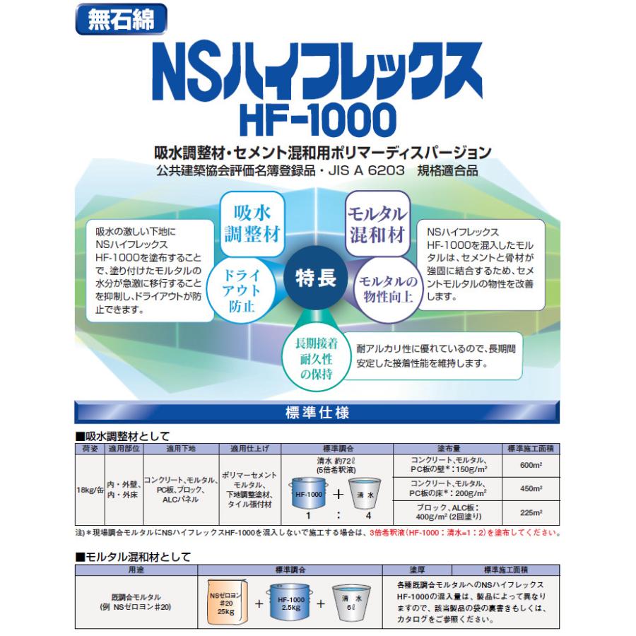 NSハイフレックス(吸水調整剤) 透明 1kg : 大橋塗料 Yahoo!店 - 通販 