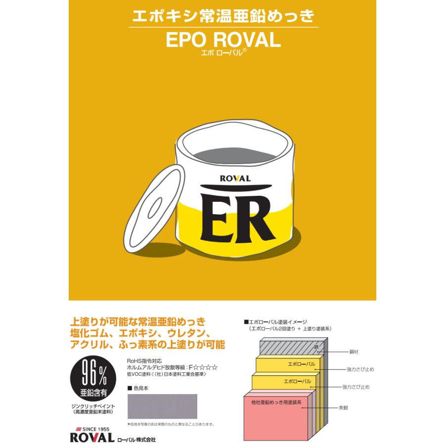 EPO ROVAL エポローバル グレー 5kg(約10平米/2回塗り) エポキシ樹脂 