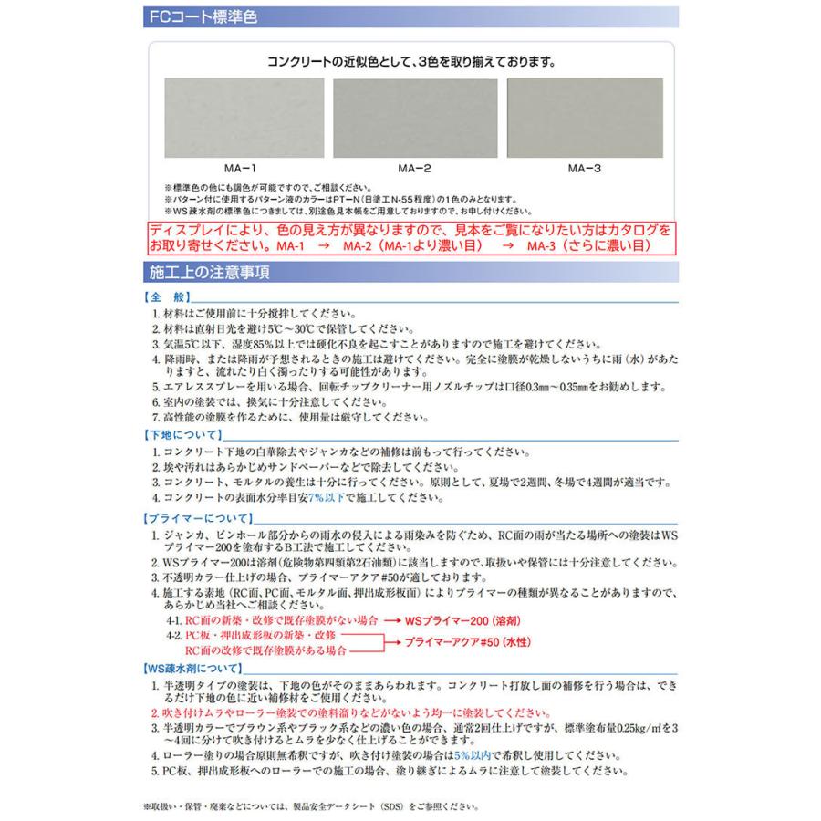 正規品直輸入】 ランデックスコートWS疎水剤 WS-A クリア 15kg 缶 大日