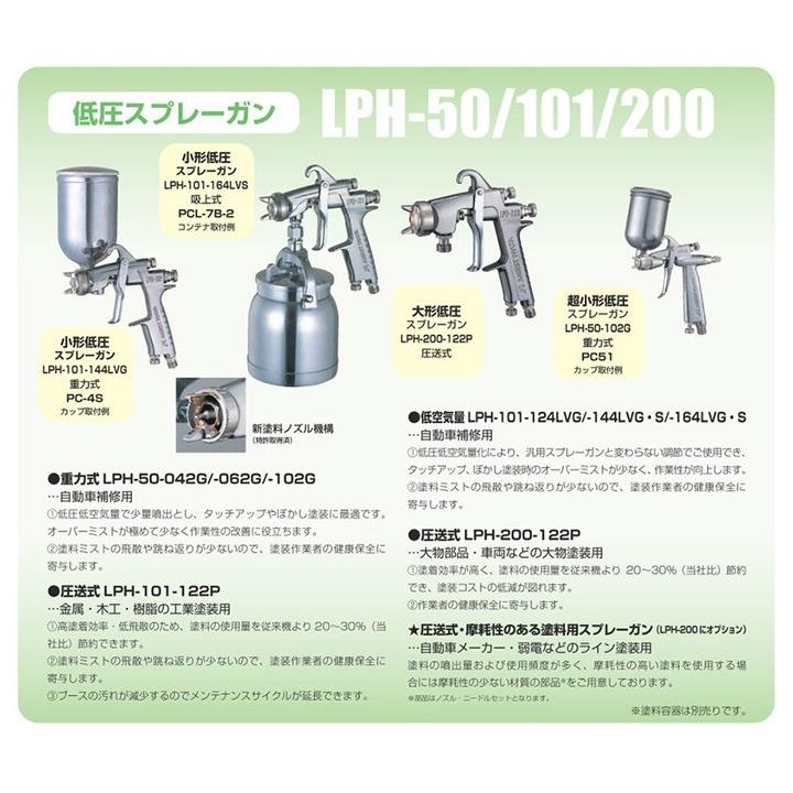 アネスト岩田 低圧スプレーガン LPH-50-102G 重力式 口径1.0ミリ 送料