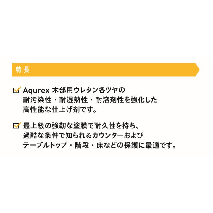 Aqurex 木部用ウレタン 2液タイプ　4.4kgセット(A液 4kg:B液 0.4kg) 15平米/3回塗り アクレックス/No.3560/カウンター用/和信化学の画像