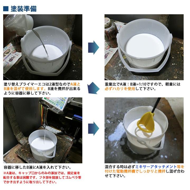 塗り替えプライマーエコ 透明 11kgセット(A液1kg:B液10kg) 約100平米/1 