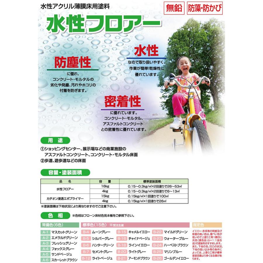 水性フロアー 常備色 艶有り 16kg 送料無料 東日本塗料