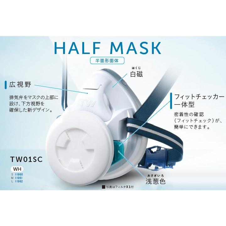 重松 防じん・防毒マスク TW01SC Mサイズ : 大橋塗料 Yahoo!店 - 通販