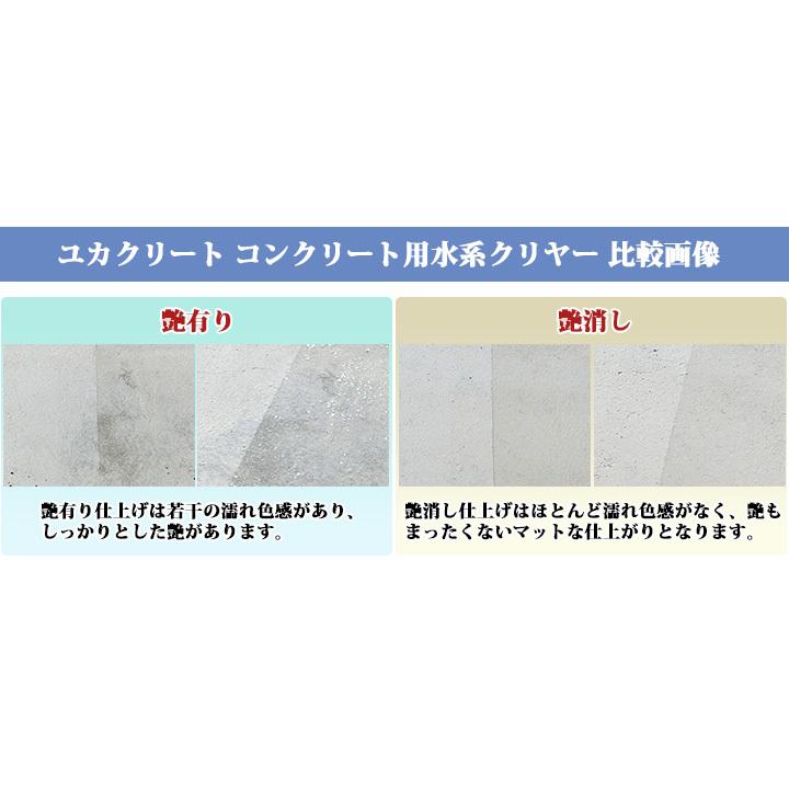 ユカクリート コンクリート用水系クリヤー1液型 艶消し 4kg(約20 ユカクリート コンクリート用水系クリヤー1液型 艶消し 4kg(約20