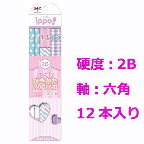 トンボ鉛筆 鉛筆 ippo! かきかたえんぴつ 2B プリント Girl KB-KRW04-2B|ohirune-shopping|02