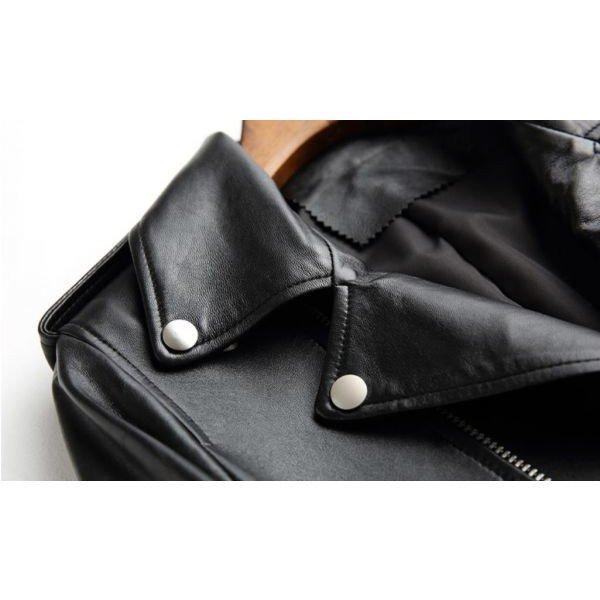 着るだけでスタイルアップ！高級本革 上質ラム羊革 ライダース