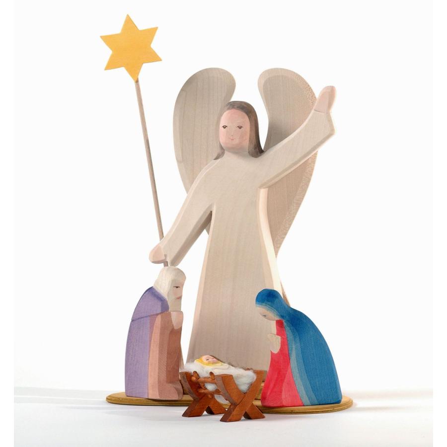 星を持つ天使 H32cm オストハイマー Angel with Star large 2 pieces 