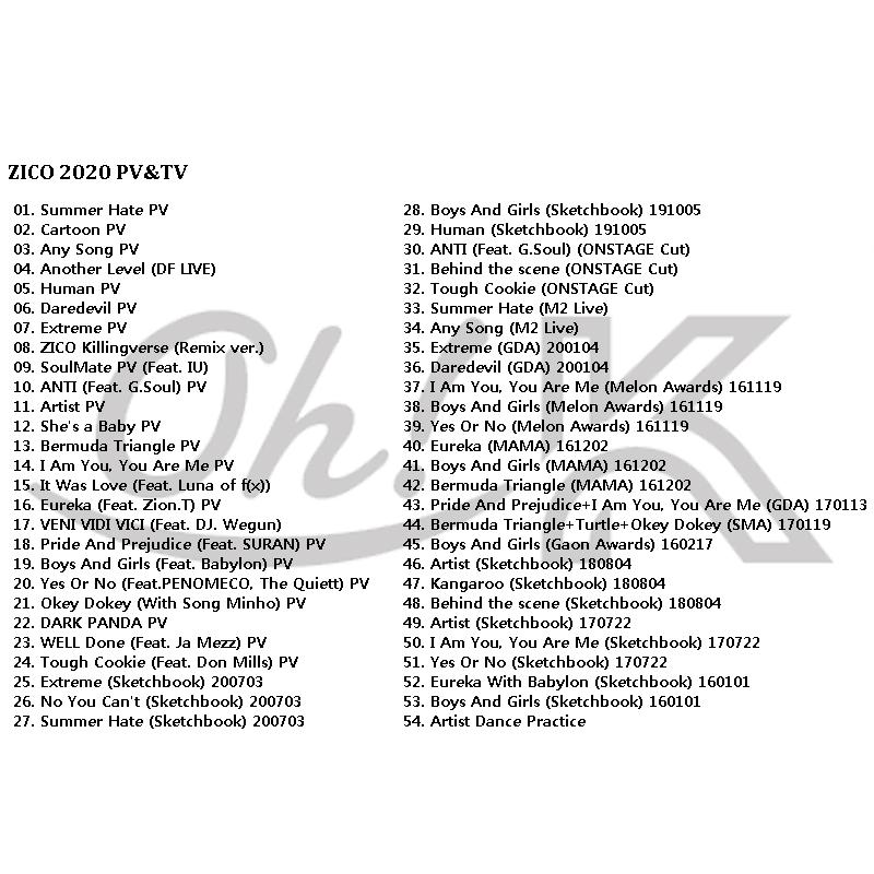 K Pop Dvd Block B Zico 2nd Pv Tv Summer Hate Any Song Human Soulmate Artist She S A Baby Block B ブロックビー ジコ Zico Pv Kpop Dvd Block Pp6 Oh K 通販 Yahoo ショッピング