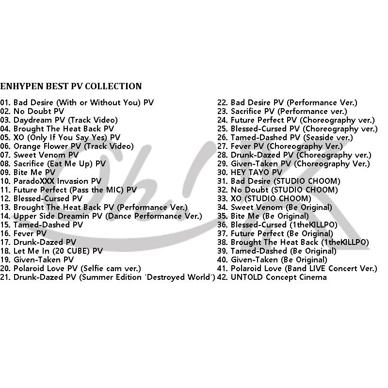 K-POP DVD ENHYPEN 2025 BEST PV - Bad Desire Brought The Heat