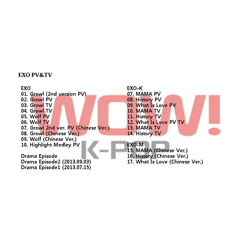 K-POP DVD EXO PV＆TV Collection Growl エクソ スホ べッキョン