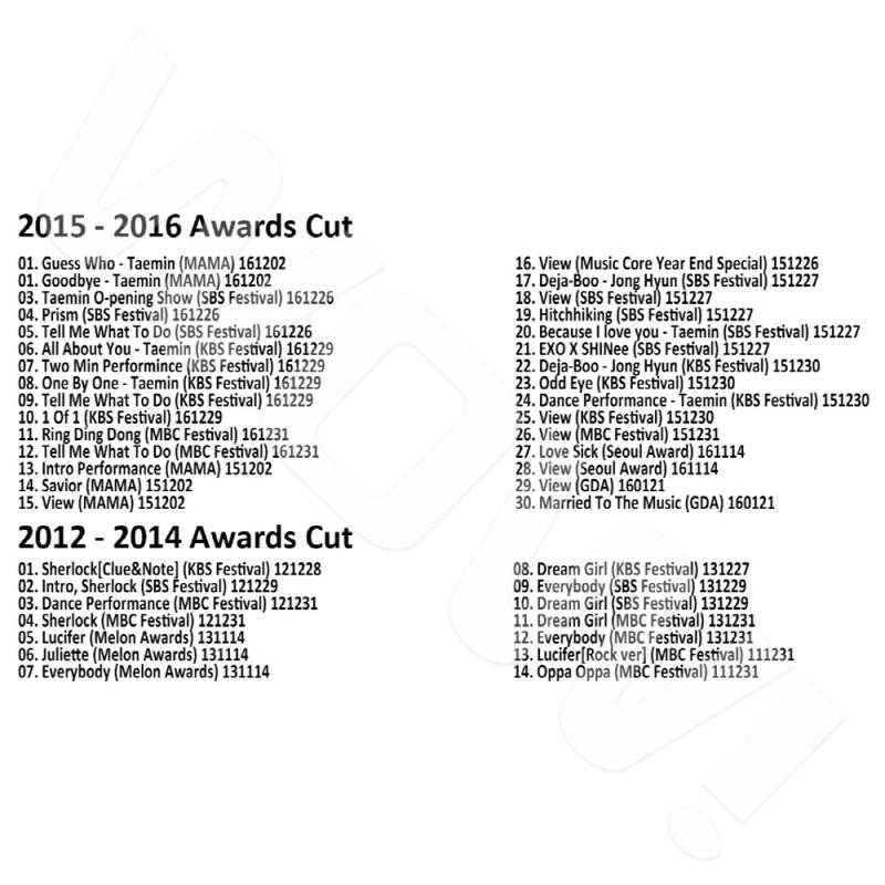 Blu-ray SHINee CUT 2012-2016 Music Awards  Gaon/MAMA/KBS/MBC/SBS/Seoul Awards/ Melon 他  SHINee シャイニー SHINee ブルーレイ｜ohk｜02
