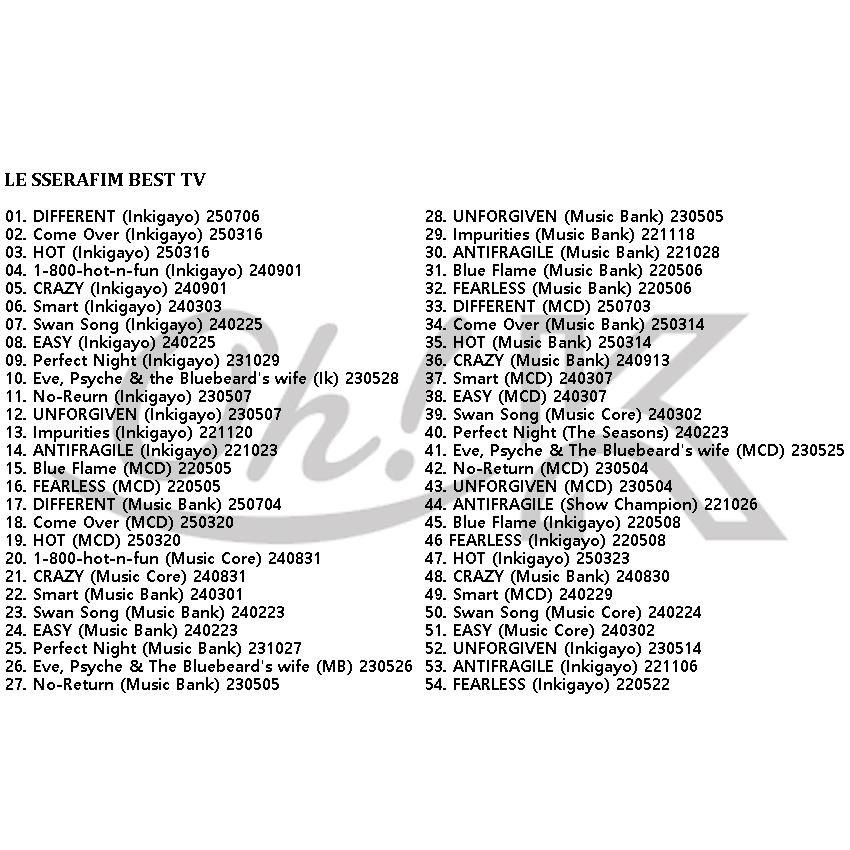 K-POP DVD LE SSERAFIM 2025 BEST TV COLLECTION - HOT CRAZY