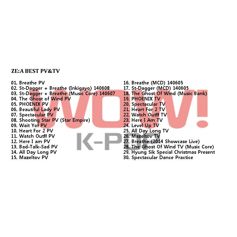 K-POP DVD ZE:A PV&TV Collection  Breathe  ZE:A ゼア 音楽収録DVD PV DVD｜ohk｜02