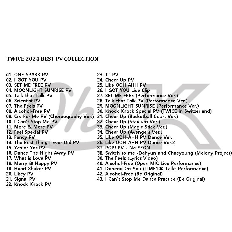 K-POP DVD TWICE 2024 BEST PV - ONE SPARK I GOT YOU SET ME FREE
