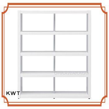 シェルフ 木製 棚 収納 おしゃれ ホワイト ブラウン 幅130 D-shelf ハイシェルフ　DSF-001 KWT/POB