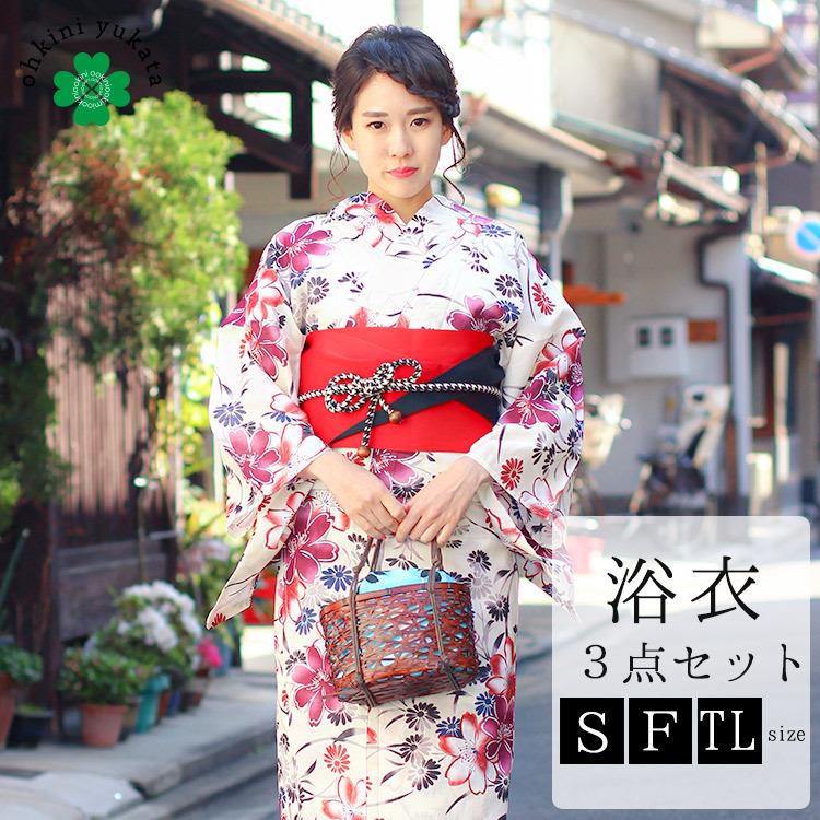 浴衣 レディース 浴衣セット ゆかた 帯 下駄 コスモス 紫 赤 S F Tlサイズ Sサイズ 平織り浴衣 22 簡単 着れる 花火大会 かわいい 3ten X04 大喜賑 通販 Yahoo ショッピング