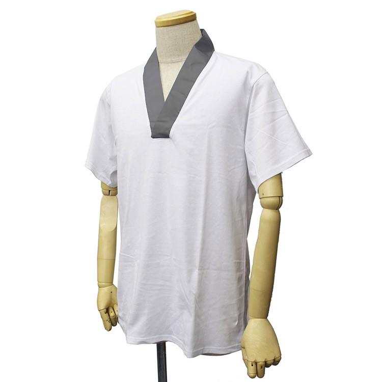 半襦袢 メンズ Tシャツ半襦袢 Tシャツ 綿 紺 白 灰 黒 S M L LL 洗える半襦袢 紳士 男 肌襦袢 着物 和装 【メール便可/A】|ohkini|09