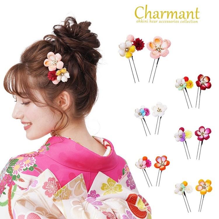 髪飾り かみかざり 成人式 花 Uピン シャルマン 和装 大きい レディース 女性 婦振袖 卒業式 結婚式 浴衣 223 010 お取寄せ Cr 223 010 大喜賑 通販 Yahoo ショッピング