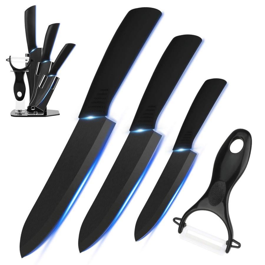 話題の行列 VKING セラミック包丁セット ナイフ 150mm 125mm 100mm 黒