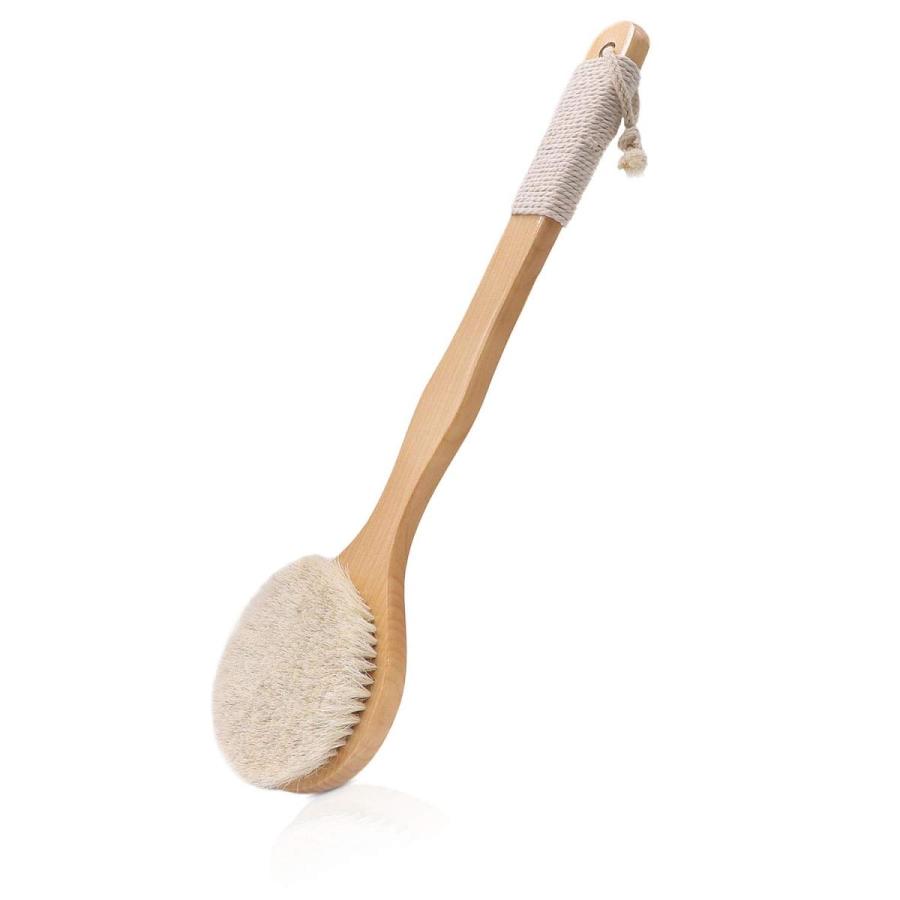 馬毛 ボディブラシ 長柄 ボディーブラシ ロング 超柔らかい 背中洗いブラシ 身体洗い 天然毛 美肌 お風呂用 女性 ohmybox3 サイドバイサイド 通販 Yahoo ショッピング