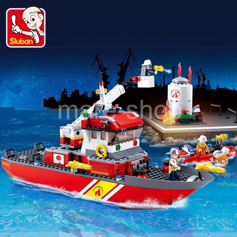 ブロック LEGO レゴ 互換 救助ボート 救命 レゴ互換 船 救急 ボート 消防署｜ohmyshop