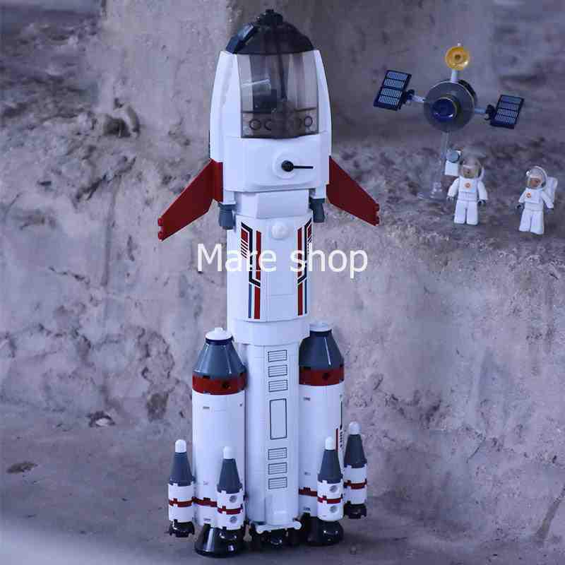 ブロック レゴ互換 ロケット 468pcs スペースシャトル 宇宙ステーション 衛星ロケット 土星探検 建設セット 教育玩具 おもちゃ