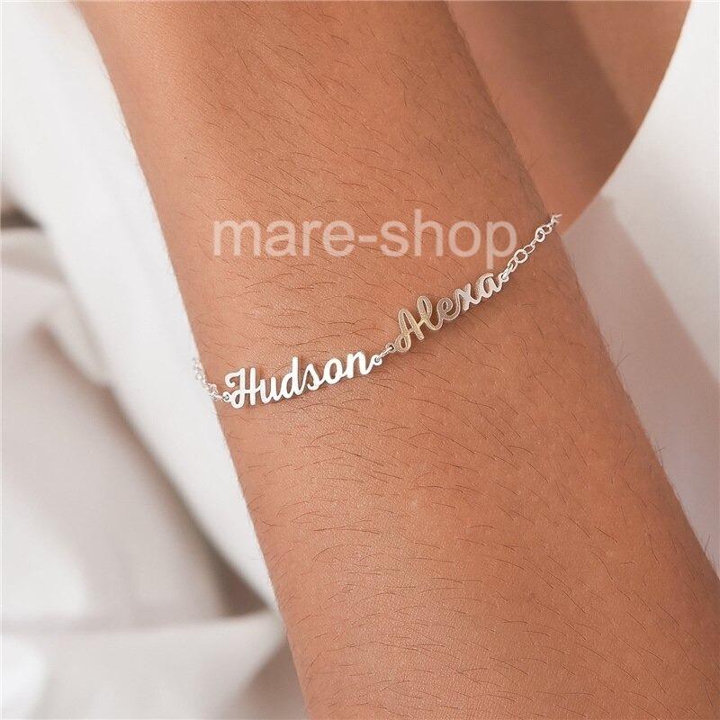 ブレスレット 名入れ 女性 イニシャル カスタマイズ オーダーメイド