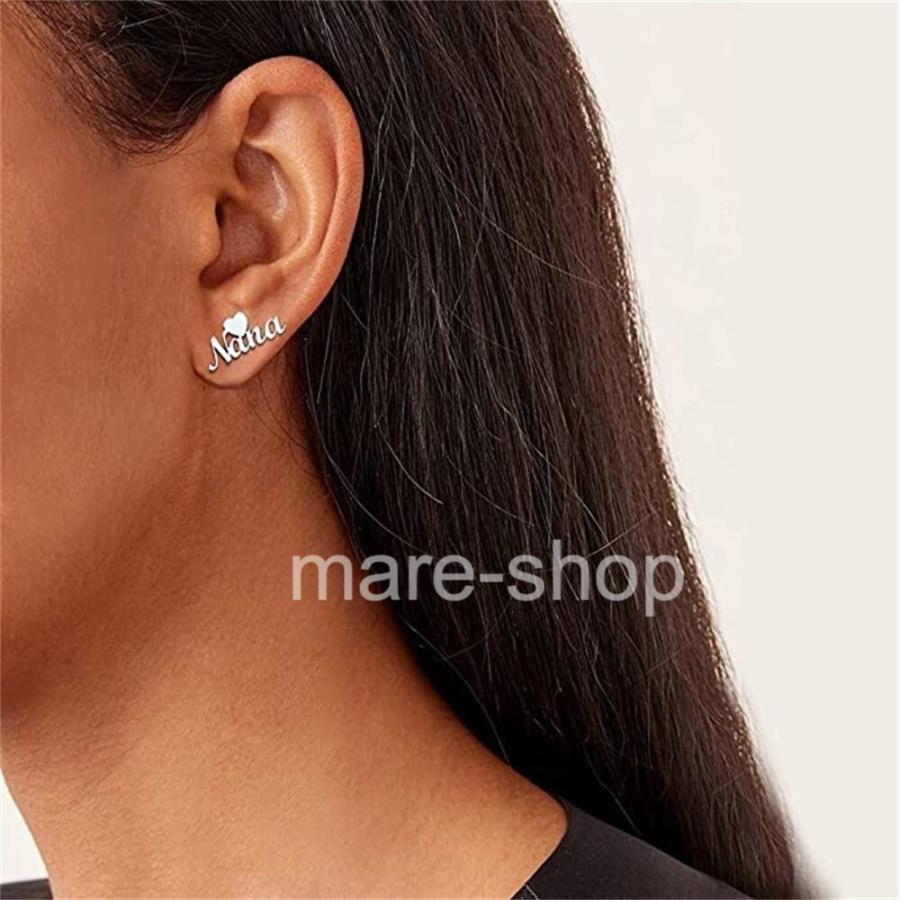 ピアス 名入れ 女性 イニシャル カスタマイズ カスタム オーダーメイド