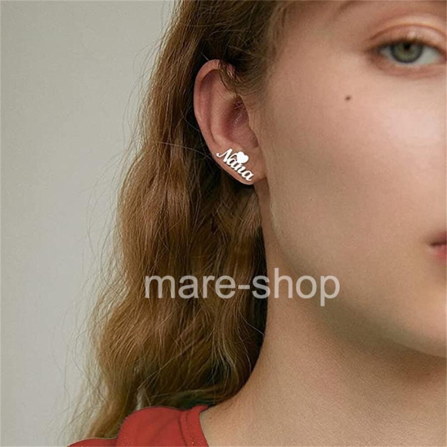 ピアス 名入れ 女性 イニシャル カスタマイズ カスタム オーダーメイド