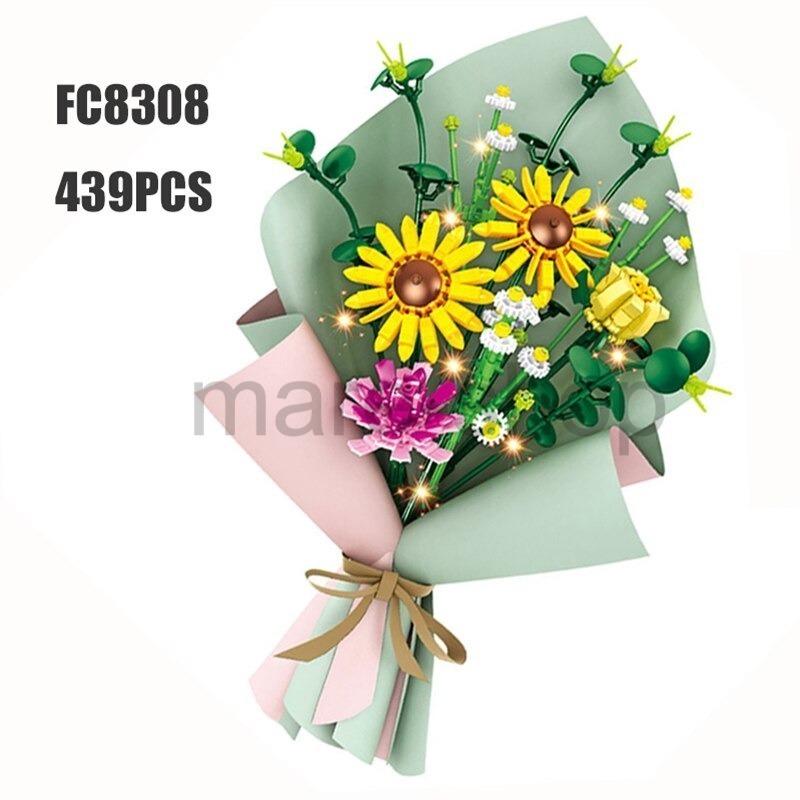 ブロック LEGO レゴ 互換 レゴ互換 飾り 枯れない花 花束 花 ミニ バラ