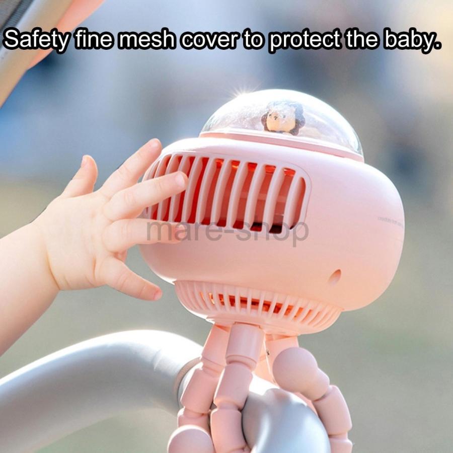 扇風機 サーキュレーター ベビーカー 赤ちゃん クリップ 暑さ対策 安全 取り付け 静音 車 卓上扇風機 小型 かわいい おしゃれ｜ohmyshop｜16