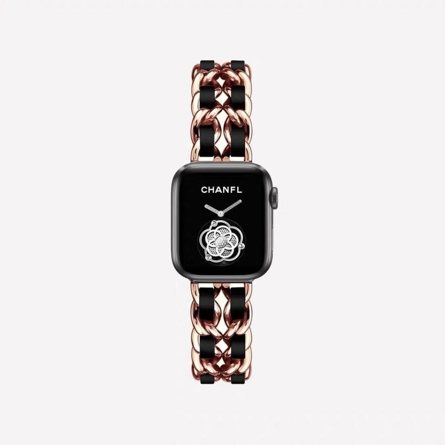 アップルウォッチ Applewatch バンド 女性 チェーン レザー レディース｜ohmyshop｜06